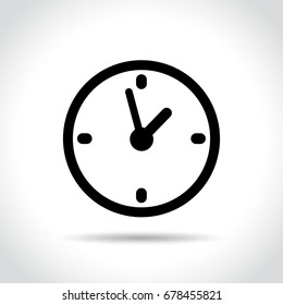 Illustration of clock icon on white background