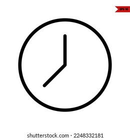 Illustration of Clock Line Icon