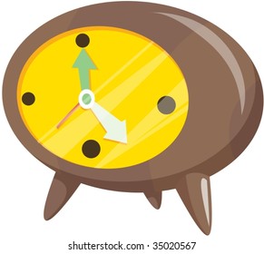 illustration of  clock on white