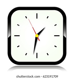 Illustration of clock on white background
