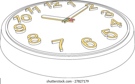 Illustration "Clock" in perspective view