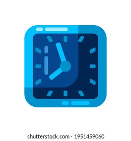 Illustration of clock. Stylized icon for design.
