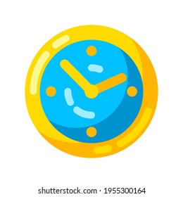 Illustration of clock. Stylized icon for design.