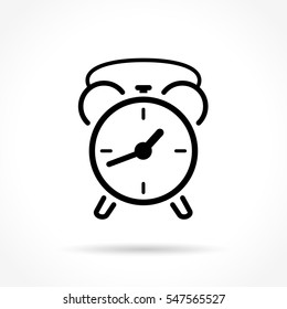 Illustration of clock thin line icon design