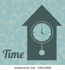 Illustration of clock and time icons, illustration Vector