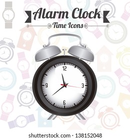 Illustration of clock and time icons, illustration Vector