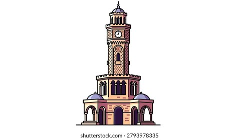 Illustration of a clock tower