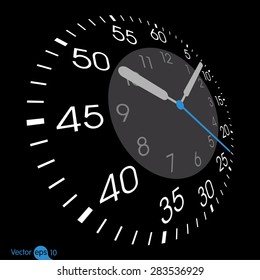 illustration of a clock. Vector