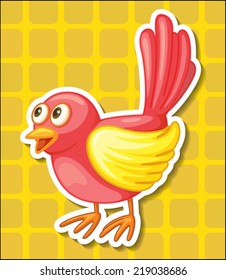 Illustration of a close up bird