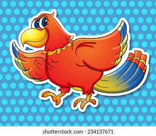 Illustration of a close up bird