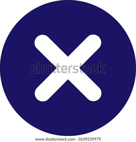 An illustration of the close button icon (cross mark).