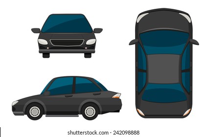 Illustration of a close up car