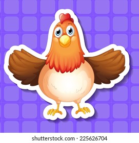 Illustration of a close up chicken