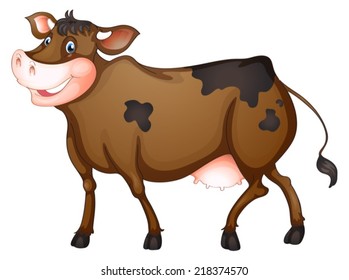 illustration of a close up cow