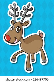illustration of a close up deer