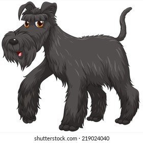 Illustration of a close up dog