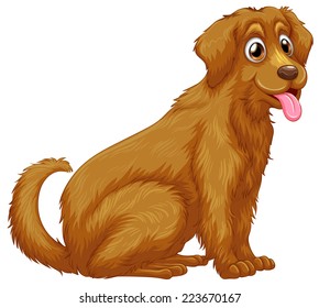 Illustration of a close up dog