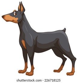 illustration of a close up dog