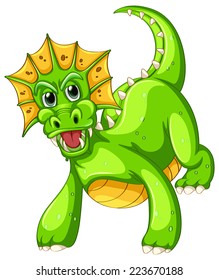 Illustration of a close up dragon