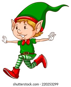 Illustration of a close up elf