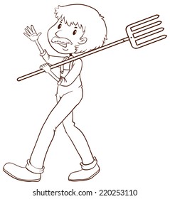 Ilustración de un agricultor cercano