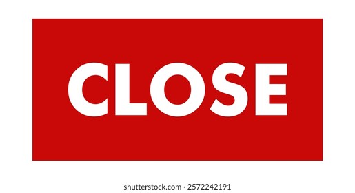 illustration of close icon on red background
