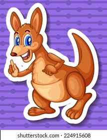 Illustration of a close up kangaroo