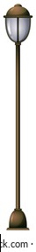 Illustration of a close up lamp pole