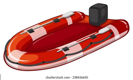 Illustration of a close up lifeboat