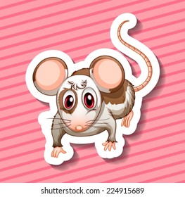 Illustration of a close up mouse
