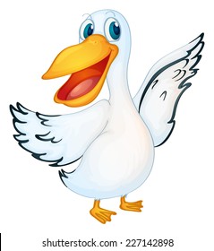 illustration of a close up pelican