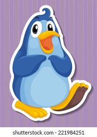 Illustration of a close up penguin