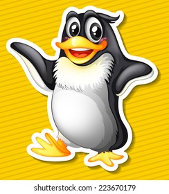 Ilustración de un pingüino cerrado