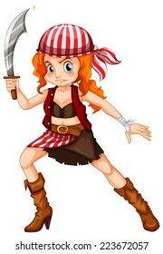 Illustration eines Nahaufnahme-Piraten