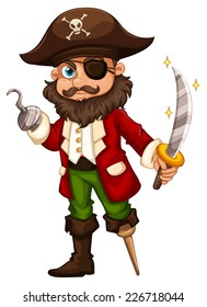 ilustración de un pirata de cierre