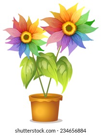Ilustración de una flor acunada