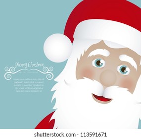 illustration close up of santa claus, vector illustration