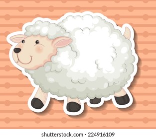 Illustration of a close up sheep