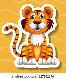 illustration of a close up tiger