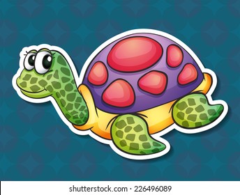 illustration of a close up turtle