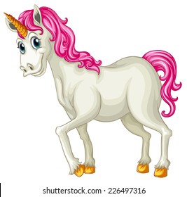 illustration of a close up unicorn