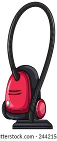 Illustration of a close up vacuum cleaner