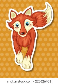 Illustration of a close up wolf