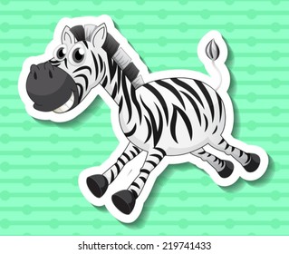 Illustration eines Nahaufnahme-Zebras