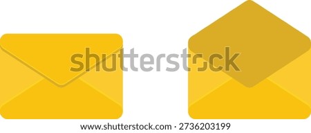 illustration of closed envelope and open envelope vector eps 10
