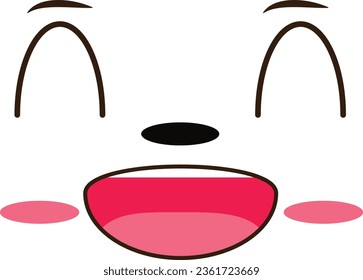 Illustration of closed eyes with a smile