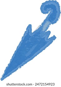 Ilustración de un paraguas cerrado
