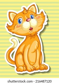 Ilustración de un gato encerrado sentado