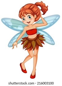 Illustration of a closeup fairy