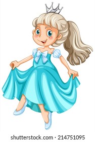 Illustration of a closeup princess